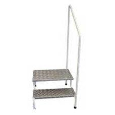 Two Step Stool with Single Handrail