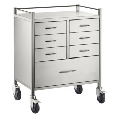 Resuscitation Trolley - Seven Drawer Stainless Steel