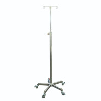 IV Stand - Stainless Steel - 2 Hook